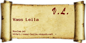Vass Leila névjegykártya